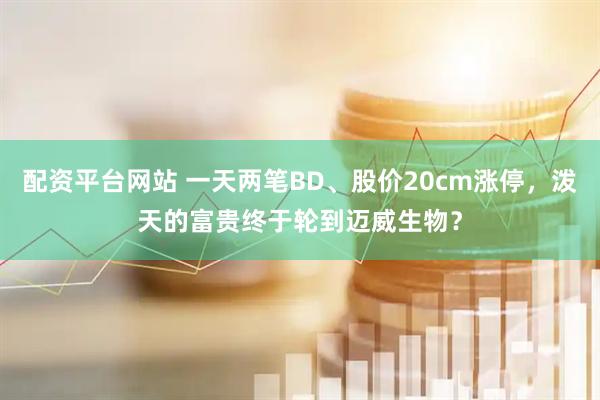 配资平台网站 一天两笔BD、股价20cm涨停，泼天的富贵终于轮到迈威生物？