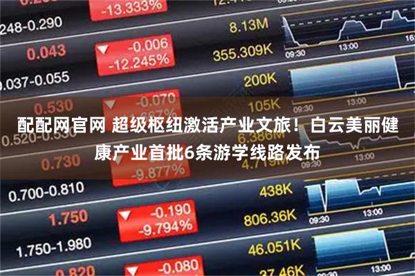 配配网官网 超级枢纽激活产业文旅！白云美丽健康产业首批6条游学线路发布